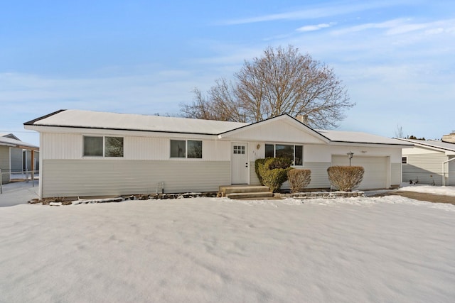 ranch-style house with an attached garage