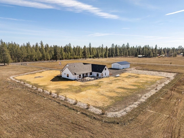 bird's eye view with a rural view