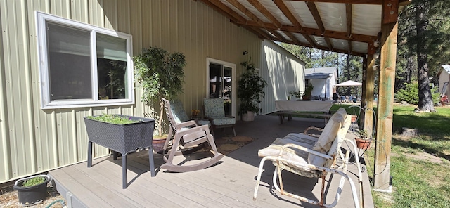 view of wooden terrace