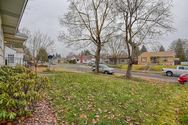 view of yard with a residential view