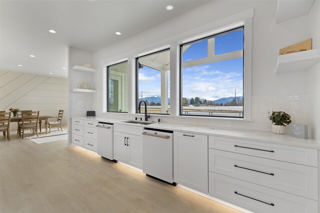 kitchen featuring dishwasher, a healthy amount of sunlight, and a sink