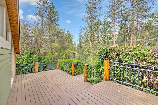 view of wooden terrace