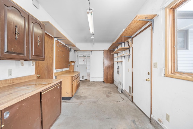 kitchen with concrete floors