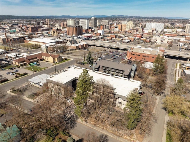 bird's eye view featuring a city view