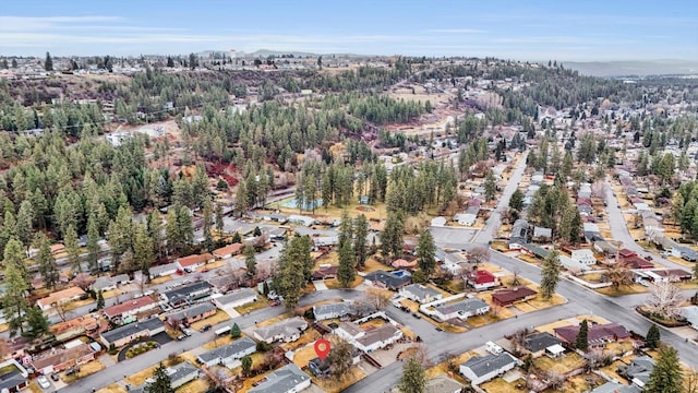 drone / aerial view with a residential view