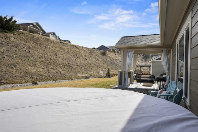 view of patio with a fenced backyard