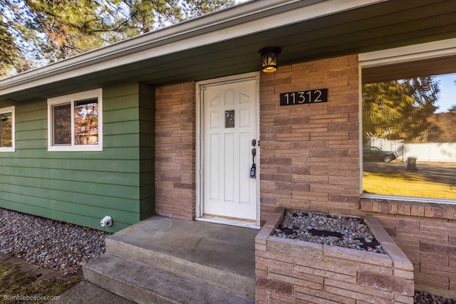 view of doorway to property