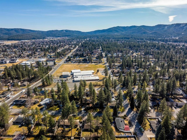 aerial view featuring a mountain view