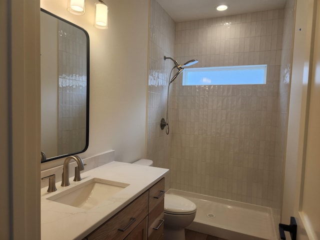 8712 E Ridgeline Ln, Spokane, WA 99217 - bathroom with vanity and tiled shower