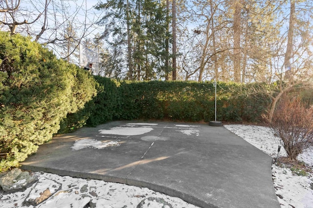 view of patio with fence