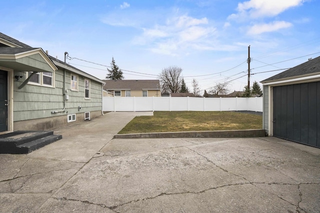 view of patio with fence