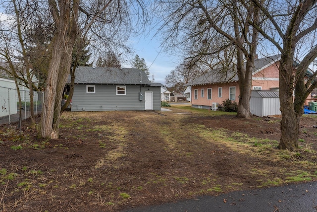 exterior space featuring fence