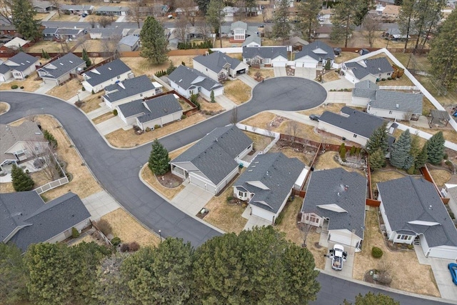 bird's eye view with a residential view