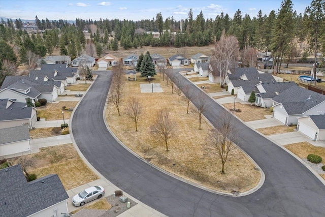 aerial view featuring a residential view