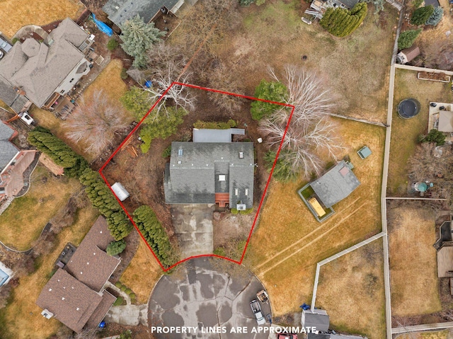 birds eye view of property