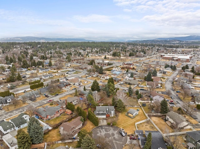 bird's eye view with a residential view