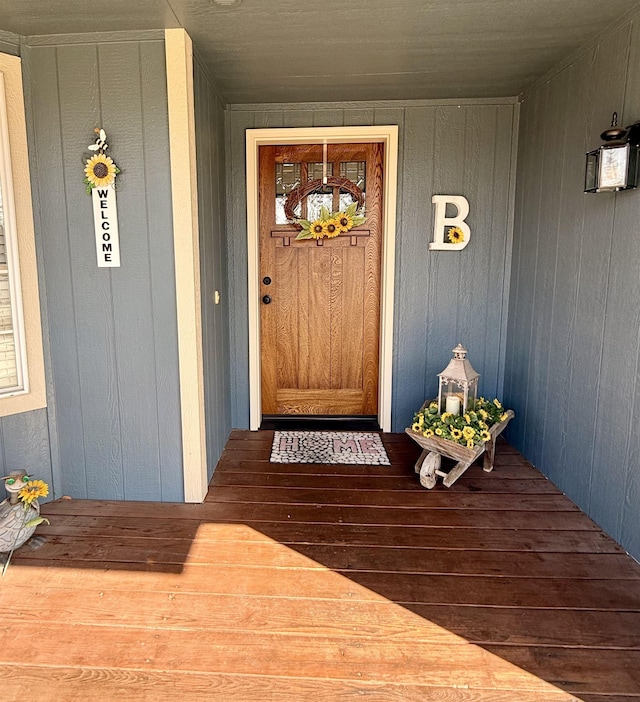 view of doorway to property