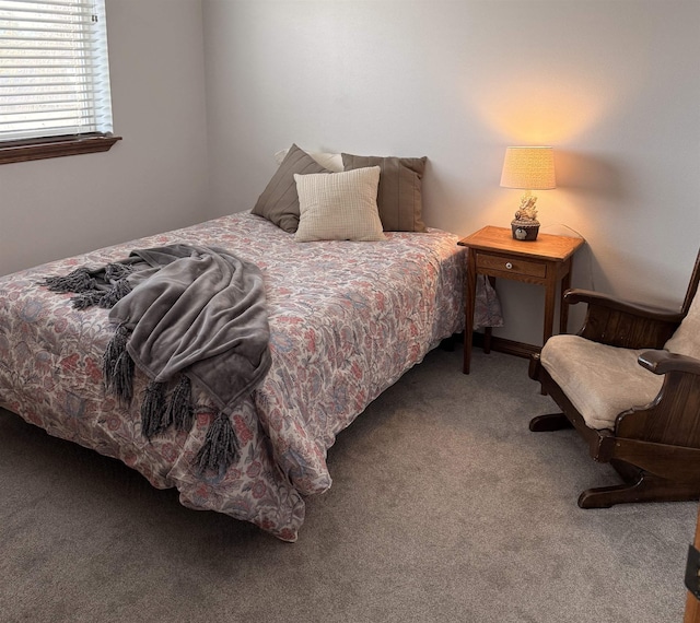 bedroom featuring carpet