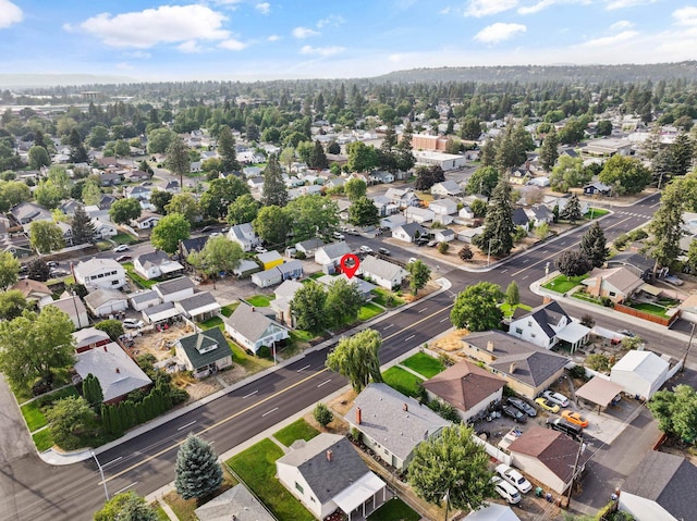 aerial view featuring a residential view