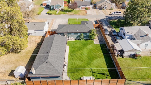 aerial view featuring a residential view