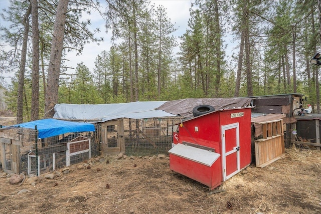 view of poultry coop