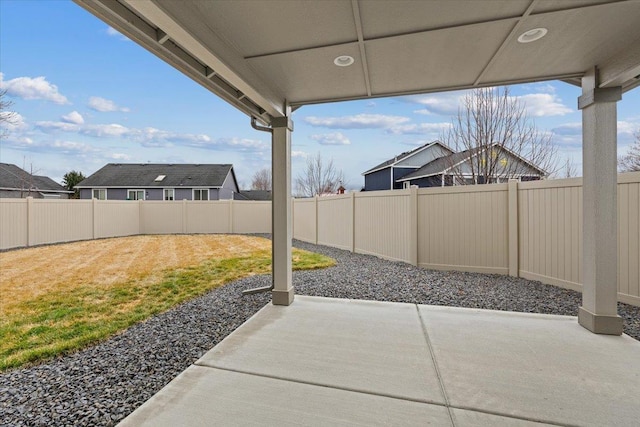 view of patio / terrace with a fenced backyard