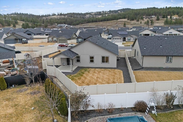 bird's eye view featuring a residential view