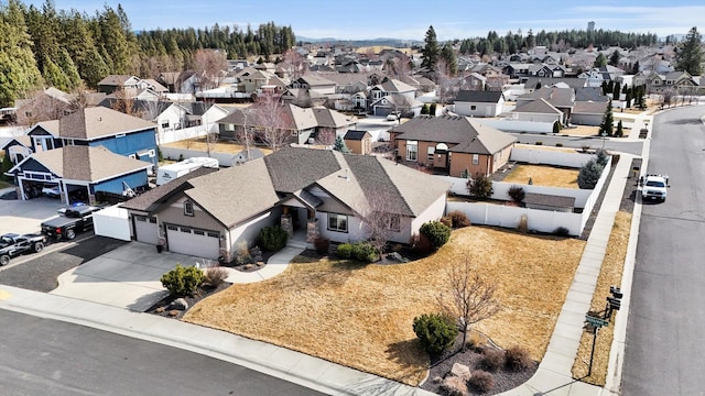 aerial view featuring a residential view