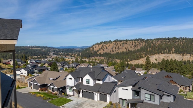 5227 S Lincoln Way, Spokane, WA 99224 - aerial view with a residential view, a mountain view, and a wooded view