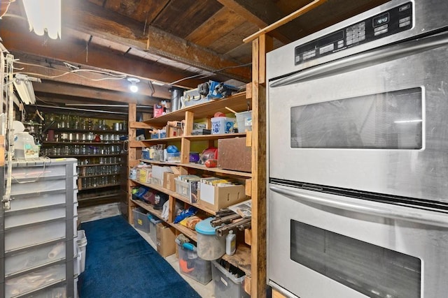 view of storage area