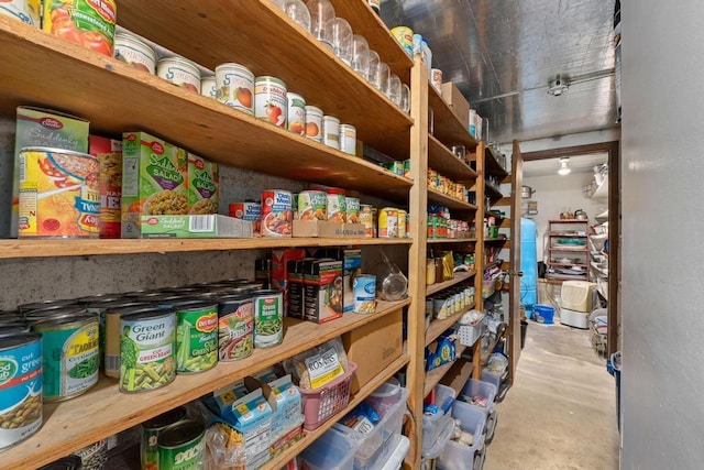 view of storage area