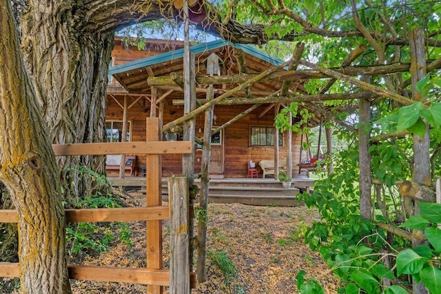 view of yard with an outdoor structure and an exterior structure