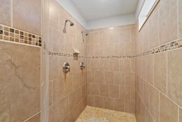 full bathroom with a tile shower