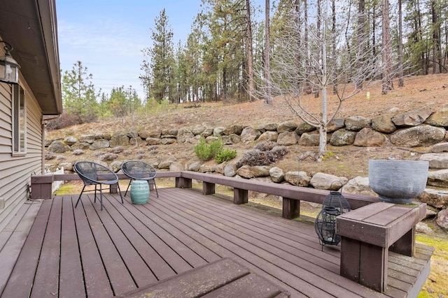 view of wooden deck