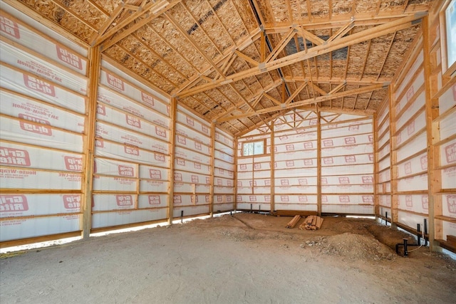 misc room featuring vaulted ceiling