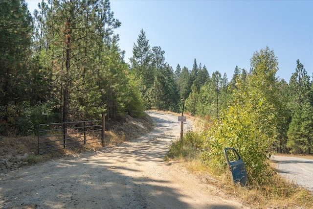 view of street with a gate