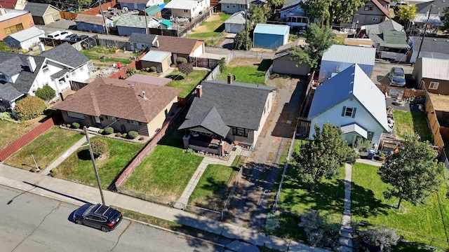 aerial view with a residential view