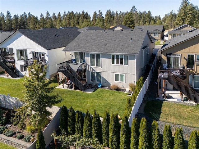 birds eye view of property featuring a residential view