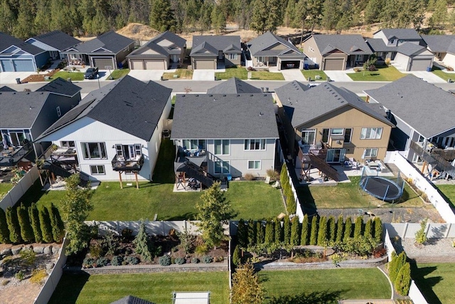 birds eye view of property featuring a residential view