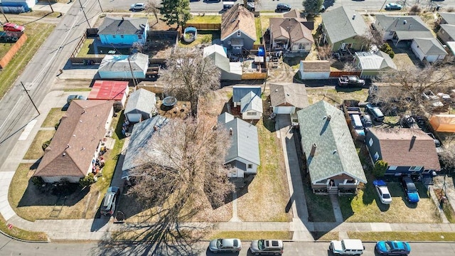 aerial view with a residential view