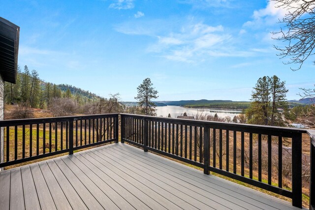6712 C Highway 291, Nine Mile Falls, WA 99026 - wooden deck featuring a water view