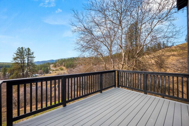 6712 C Highway 291, Nine Mile Falls, WA 99026 - deck featuring a mountain view