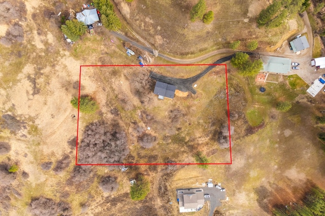 6712 C Highway 291, Nine Mile Falls, WA 99026 - aerial view of property and surrounding area featuring property boundaries highlighted