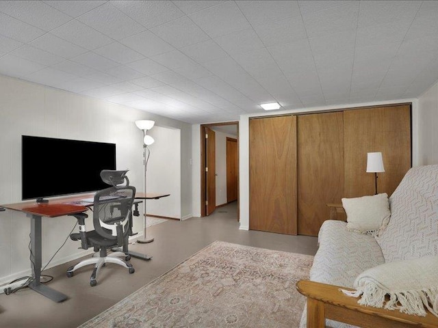 home office featuring baseboards