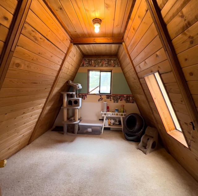 2063-A Marble Valley Basin Rd, Addy, WA 99101 - bonus room featuring wood ceiling, lofted ceiling, and carpet