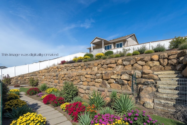 exterior space with fence