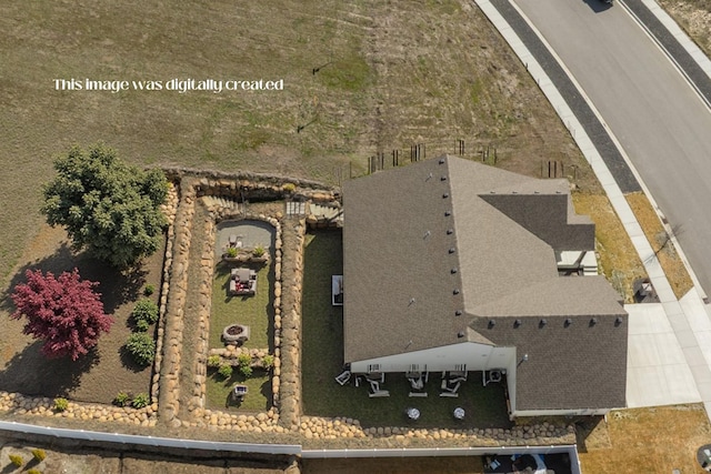 birds eye view of property