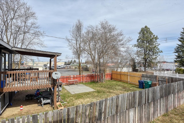 6208 N Wiscomb St, Spokane, WA 99208 - fenced backyard with a wooden deck