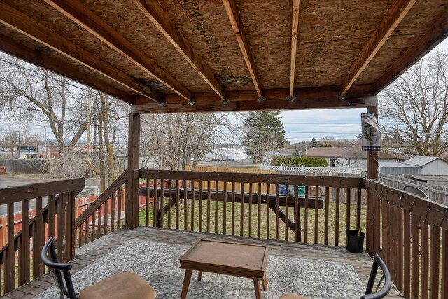 6208 N Wiscomb St, Spokane, WA 99208 - wooden deck featuring a fenced backyard