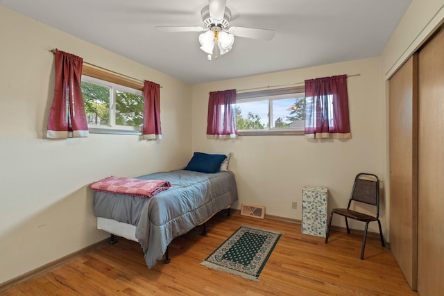 1804 S Blake Rd, Spokane Valley, WA 99216 - bedroom with a closet, baseboards, visible vents, and light wood-style floors